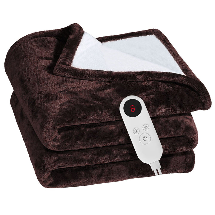 CozyHeat Electric Heated Flannel Blanket with Timer &amp; 6 Heat Levels