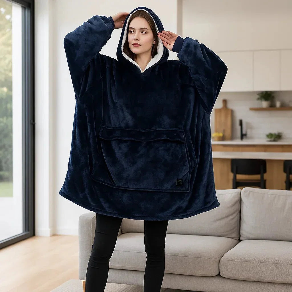 USB Heated Blanket Hoodie – Cosy Wearable Flannel Warmth