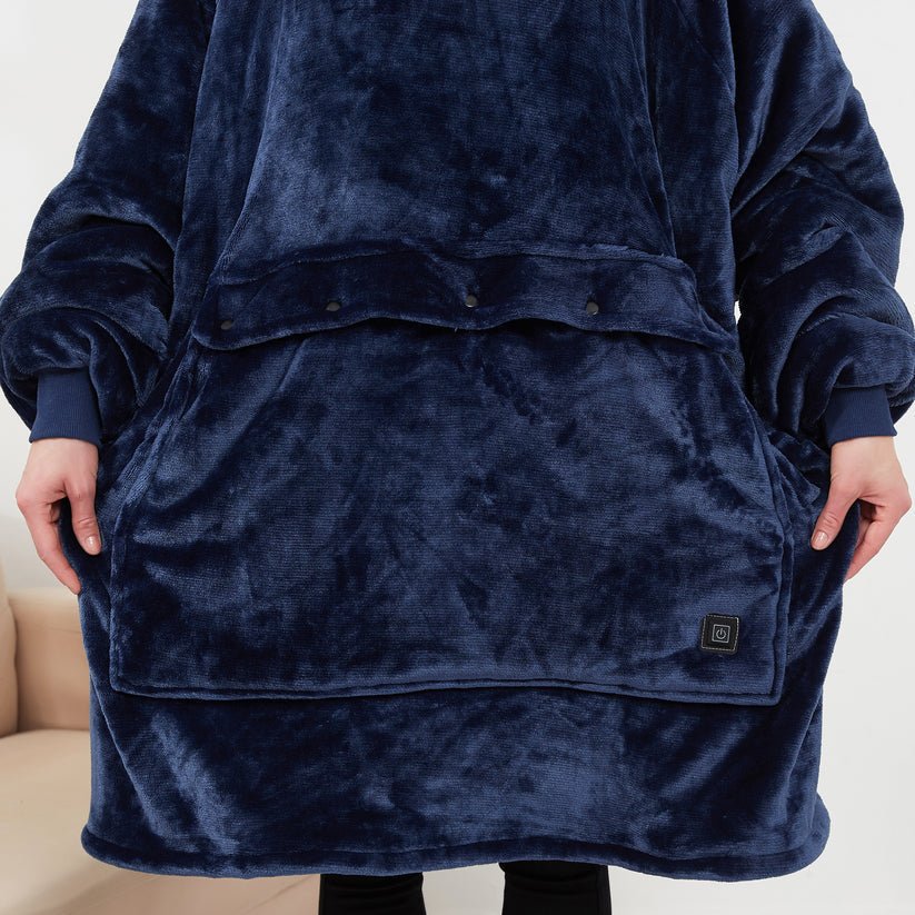 USB Heated Blanket Hoodie – Cosy Wearable Flannel Warmth