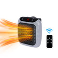 compact white plug-in heater with remote control