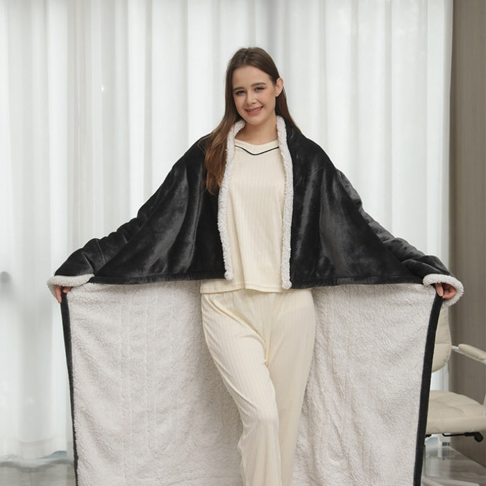 Snugleigh Wearable heated blanket with sleeves and foot pocket