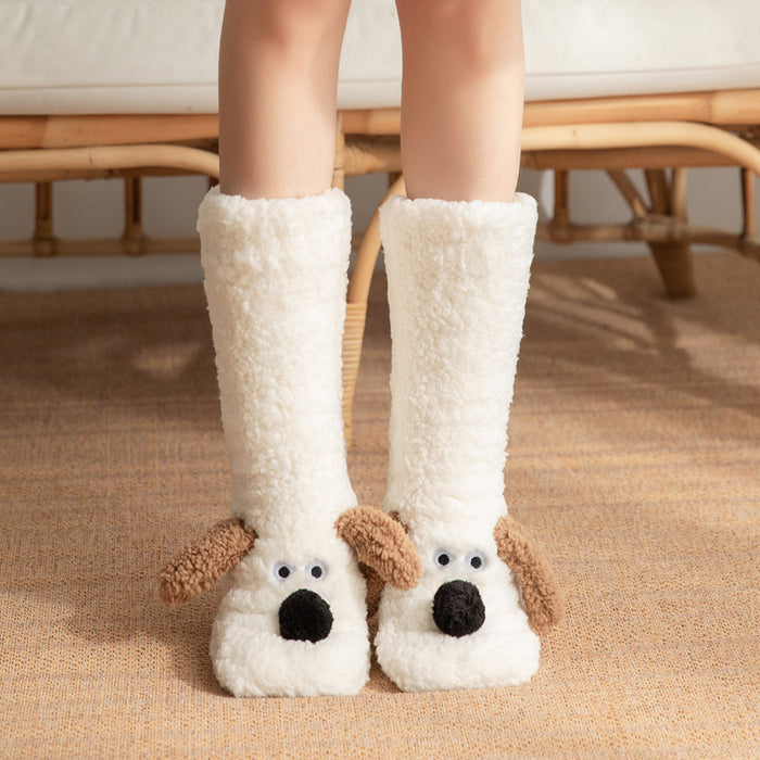 Snugleigh Plush Dog Socks with 3D Ears and Grip