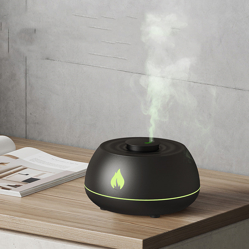 Flame Humidifier With 7 Colour Light And Removable Spray Nozzle