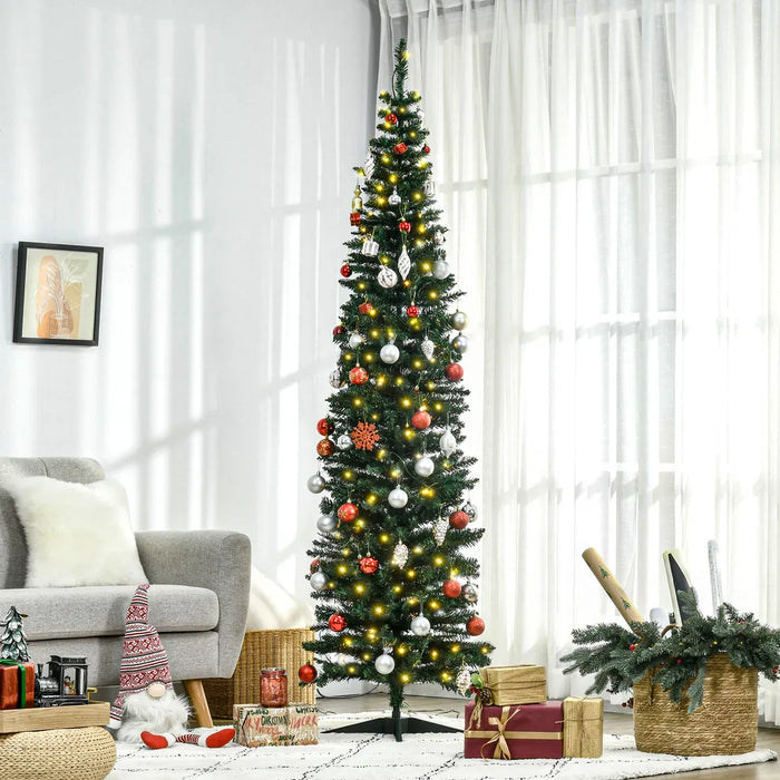 Snugleigh Pre-Lit Slim Pencil Christmas Tree with 250 Warm LEDs