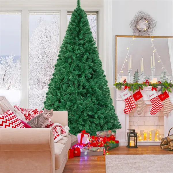 Full green 8ft artificial Christmas tree