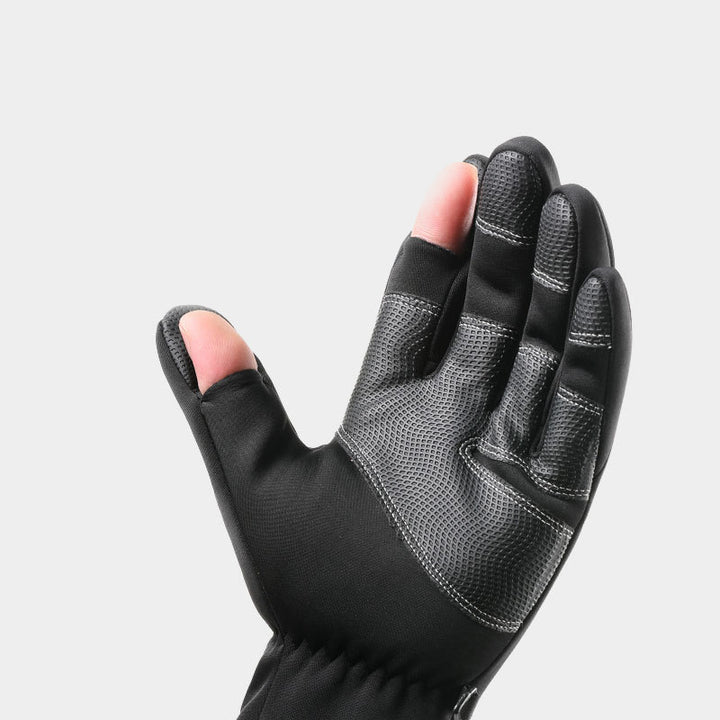 Winter gloves with flip-open fingertips