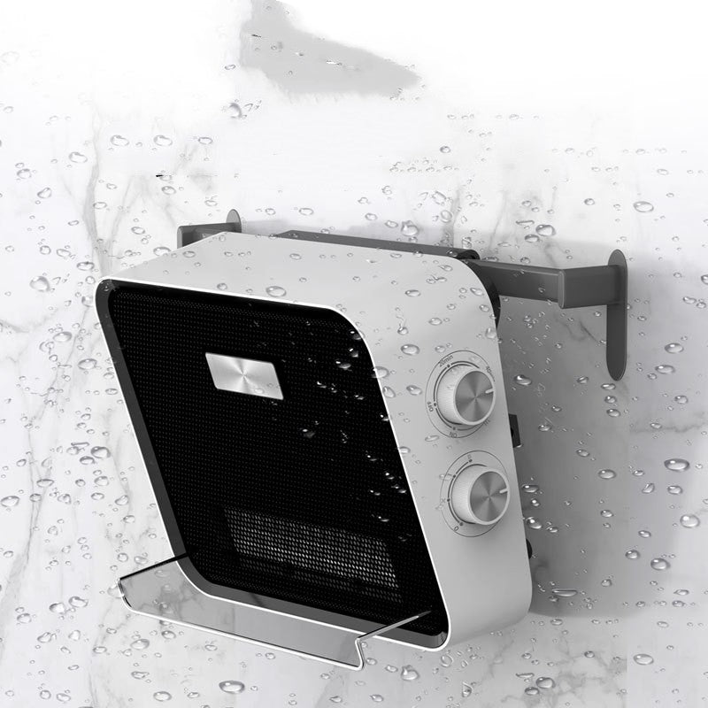 white wall-mounted bathroom fan heater