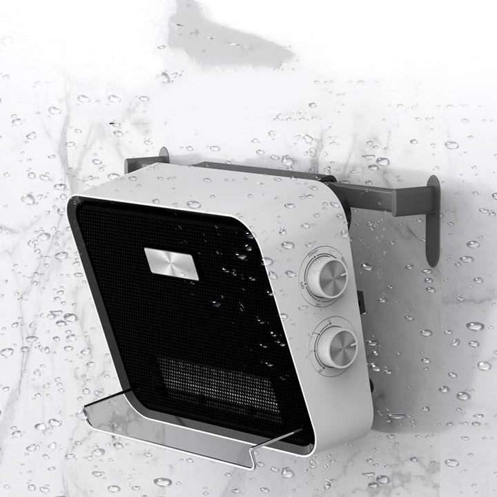 white wall-mounted bathroom fan heater