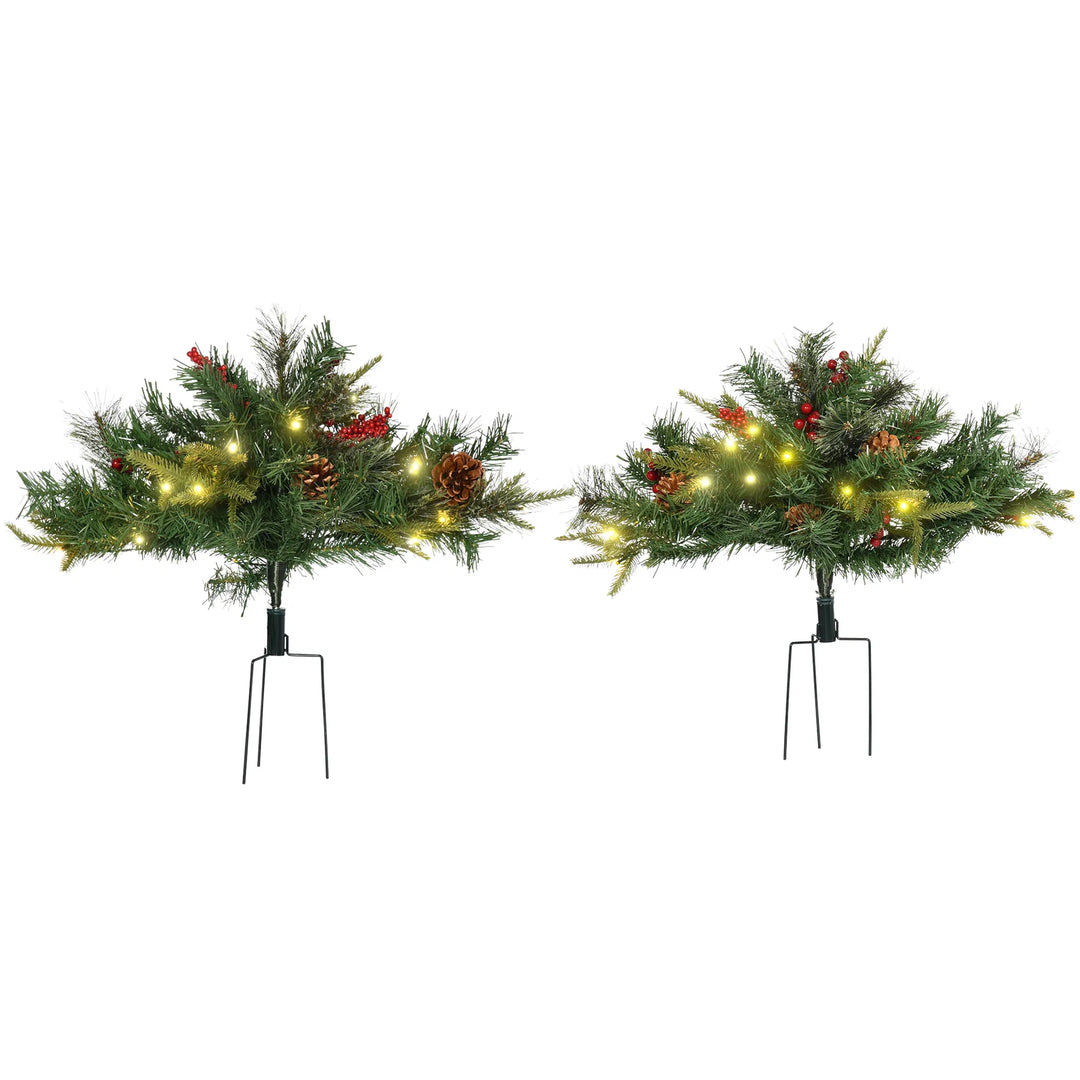 Small battery porch tree with pine cones