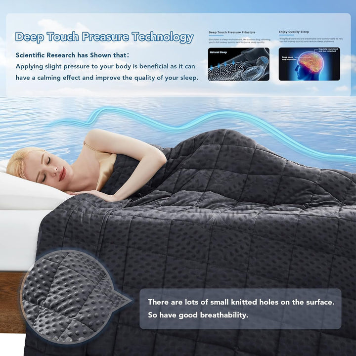 Cosy Comfort Dots Weighted Blanket - Cooling Microfibre Comfort Layer