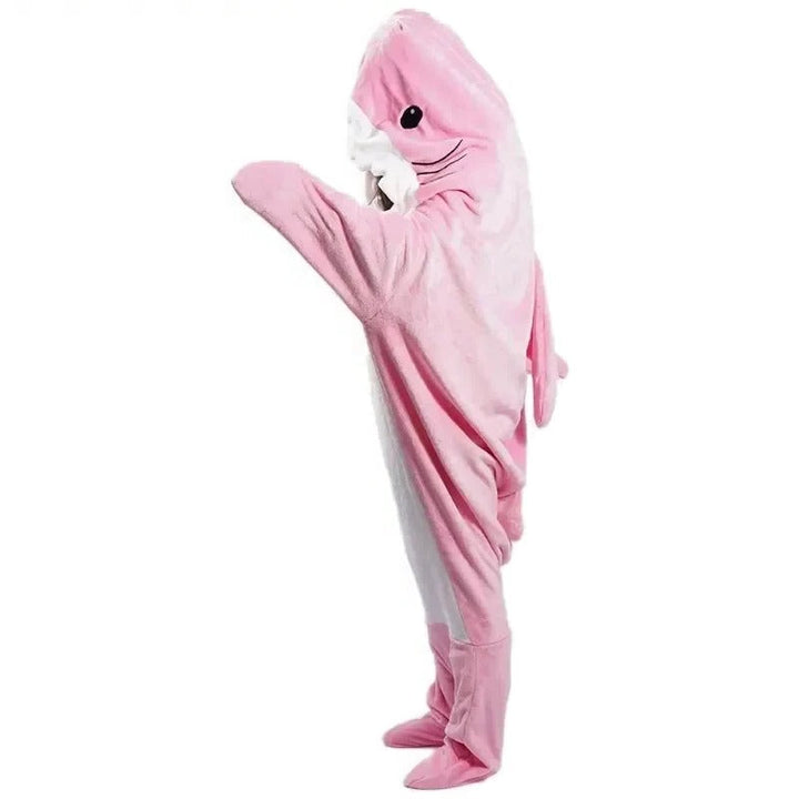 Cosy Shark Hooded Flannel Blanket