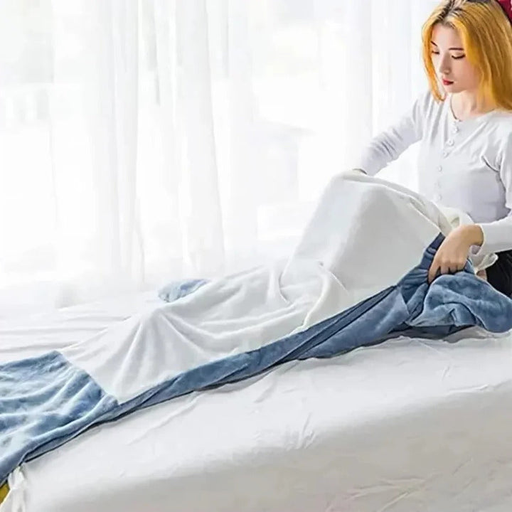 Cosy Shark Hooded Flannel Blanket