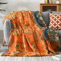 Snugleigh™ Vintage Floral Reversible Throw, Two Looks in One Blanket