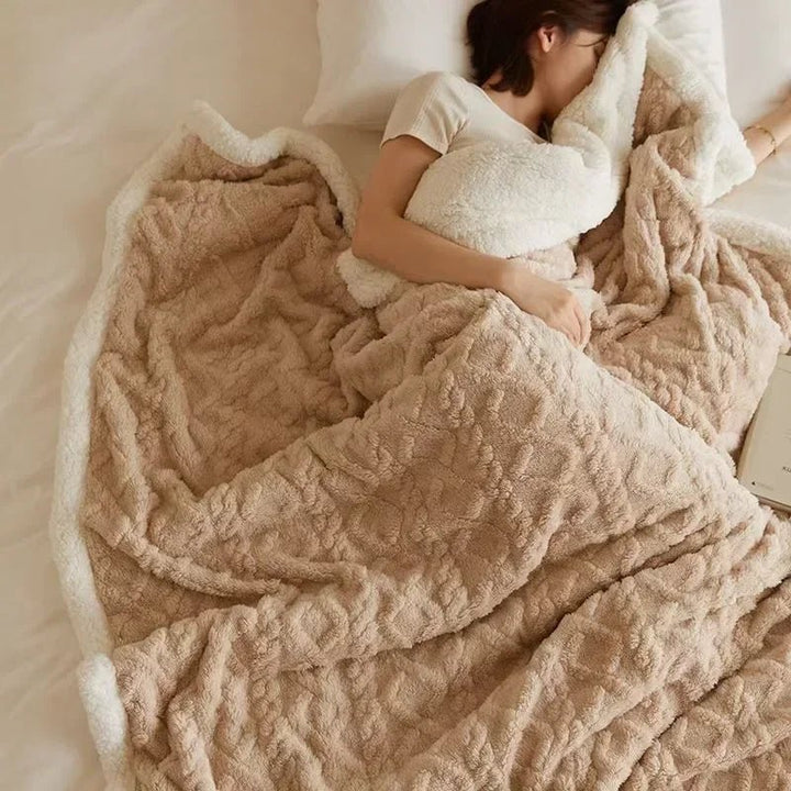 SHEARCOZY – Ultra-Warm Lambswool Blanket for Winter Comfort