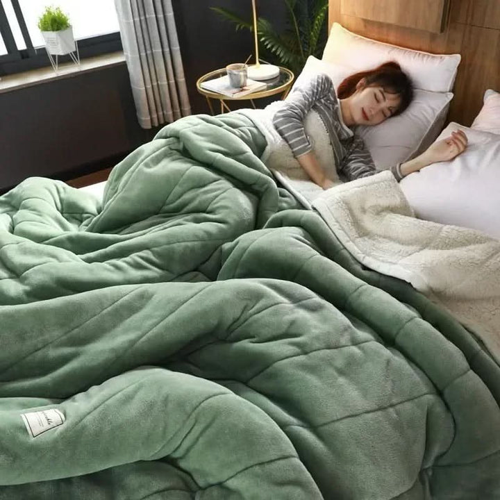 Warm Flannel Coral Fleece Blanket Soft Cosy Throw for Winter