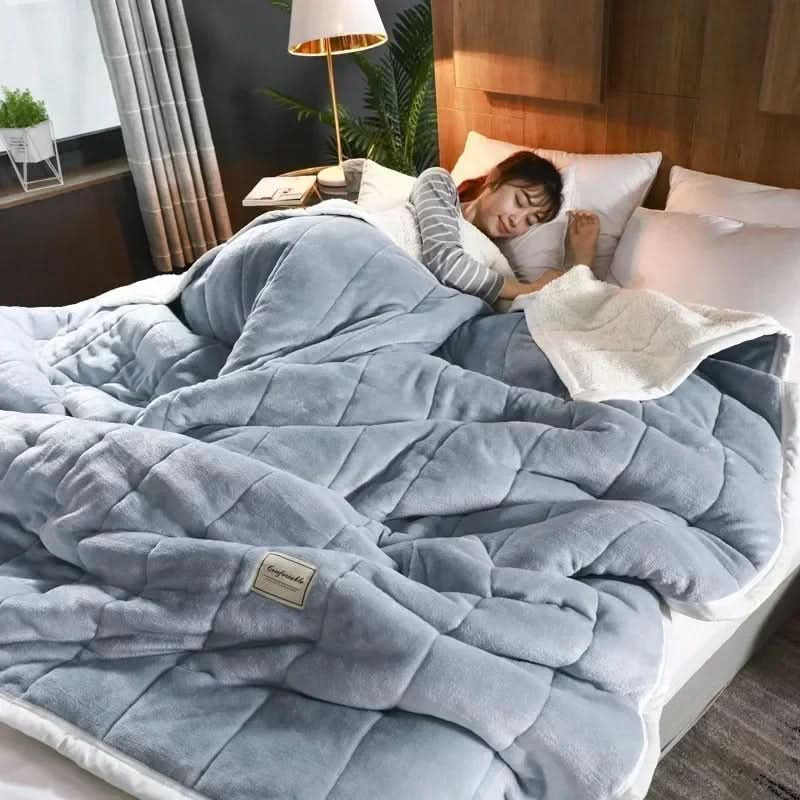 Warm Flannel Coral Fleece Blanket Soft Cosy Throw for Winter