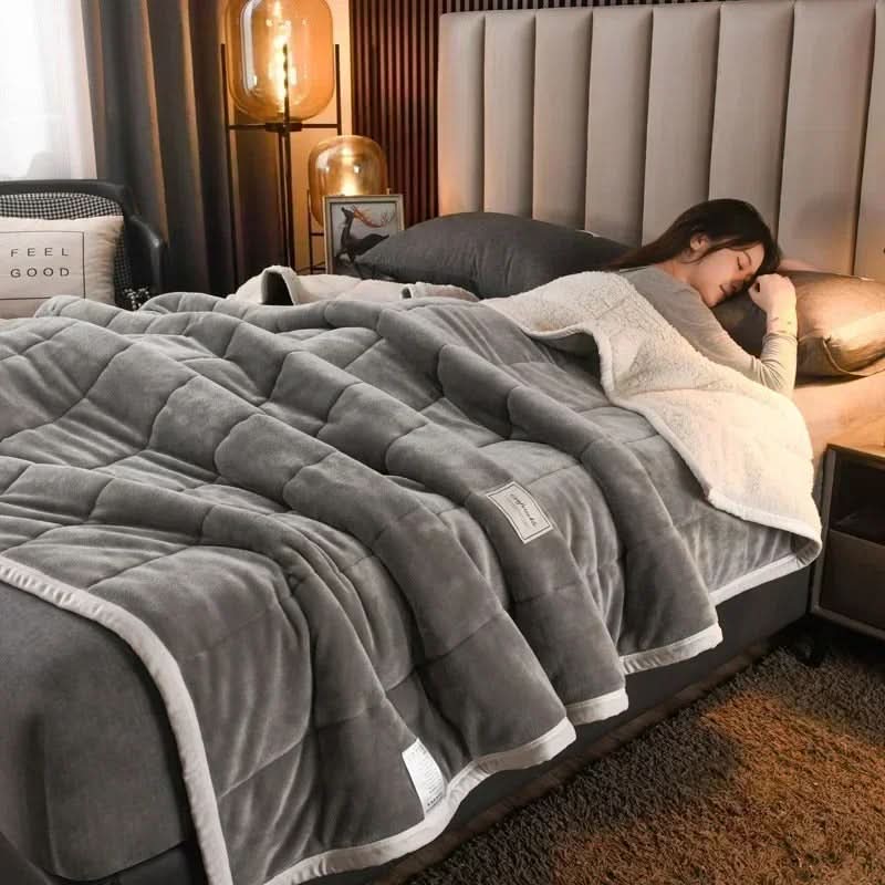 Warm Flannel Coral Fleece Blanket Soft Cosy Throw for Winter