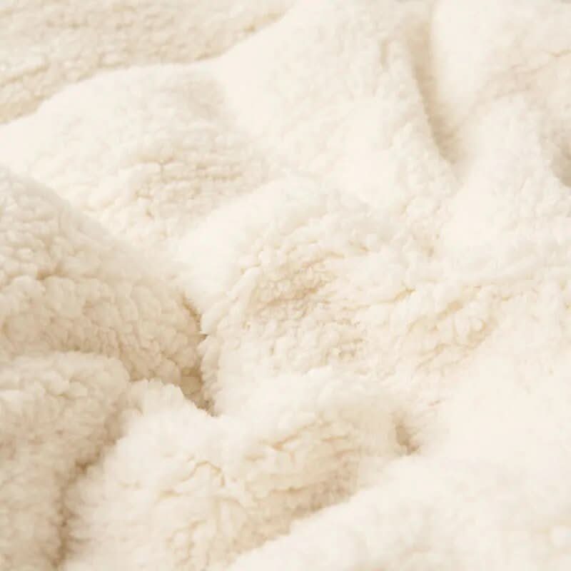 Reversible Sherpa Fleece Blanket for Bed and Sofa
