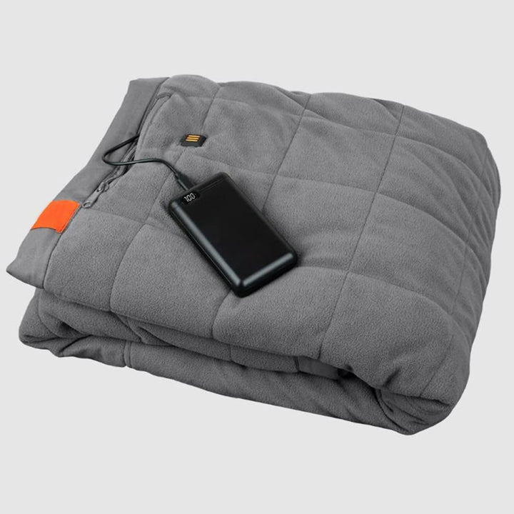 Outdoor Heated Blanket with Battery Powered Portable USB Power Bank and Three Heat Zones