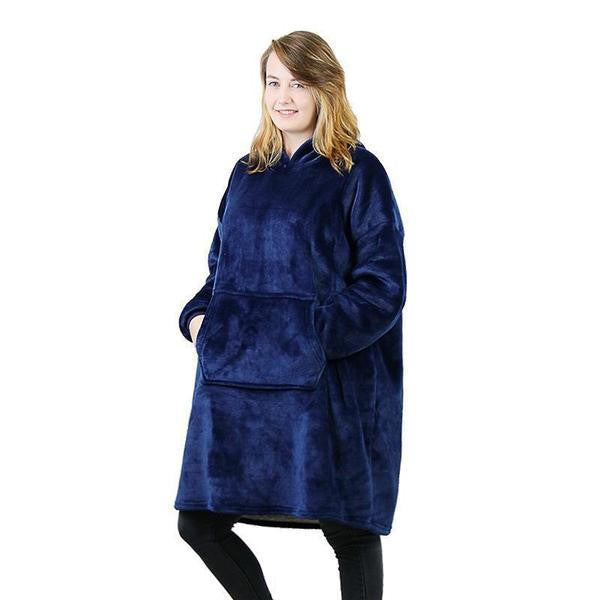 Snugleigh™ Fleece-Lined Blanket Jumper with Giant Hood and Front Pocket