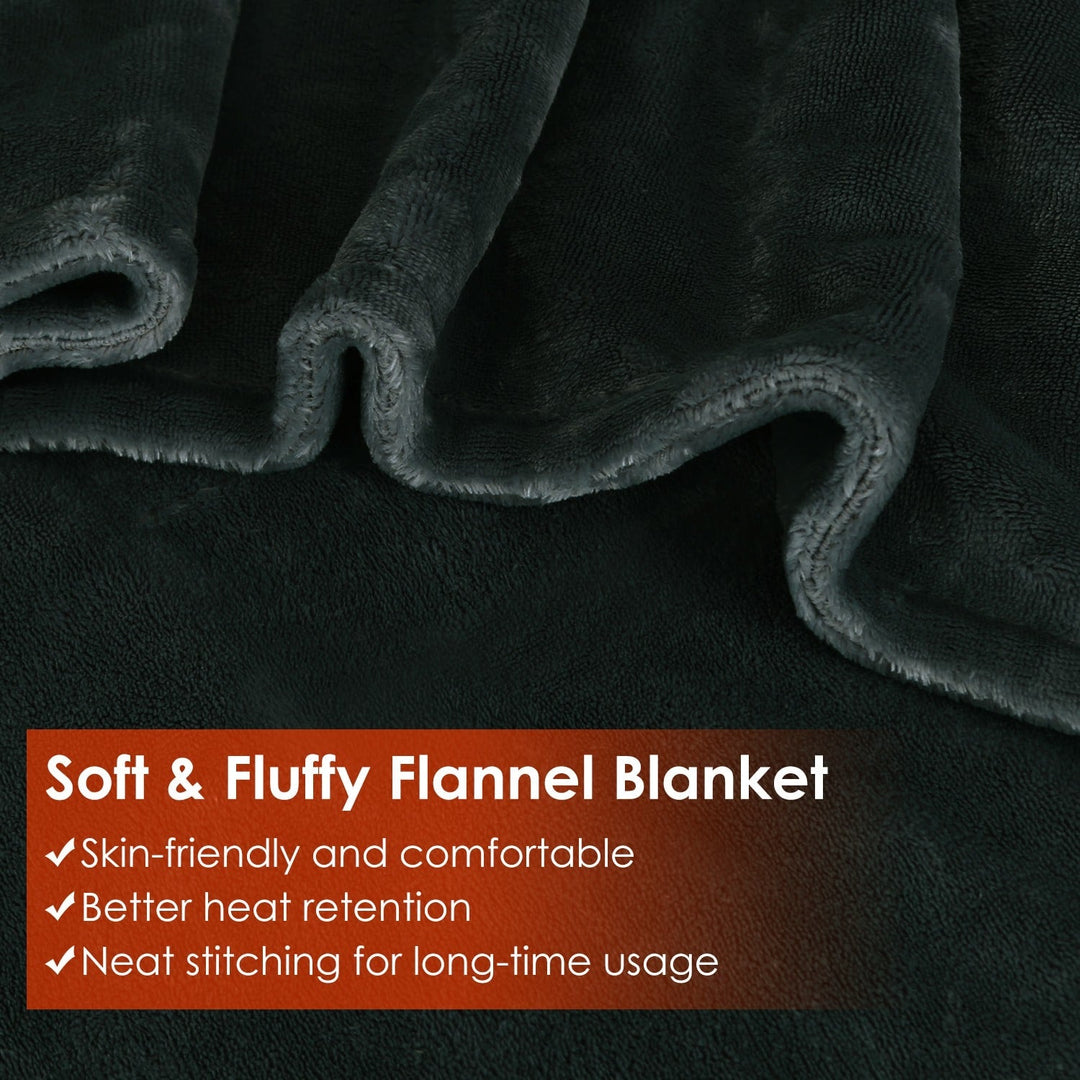USB Wearable Heated Blanket with Zip Fleece Throw Wrap and Electric Shawl 59x31in