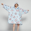 Snugleigh™ Oversized Sherpa-Lined Blanket Hoodie with Kangaroo Pocket